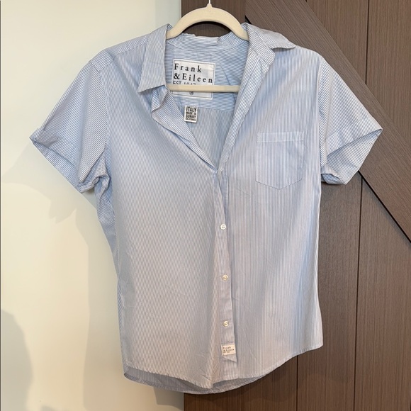 Frank & Eileen Blue Striped Shirt - Picture 1 of 3